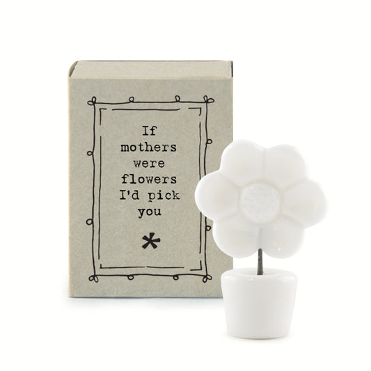 East of India Match Box - Mothers Were Flowers White