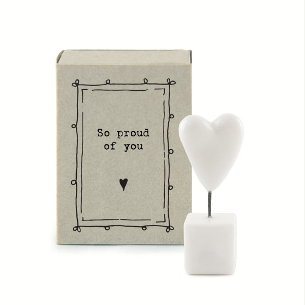 East of India Match Box - So Proud Of You White