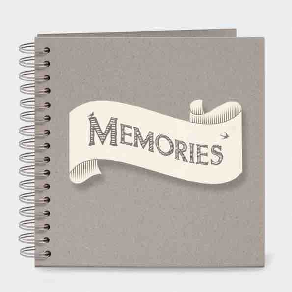 East of India Memories Ribbon Book White