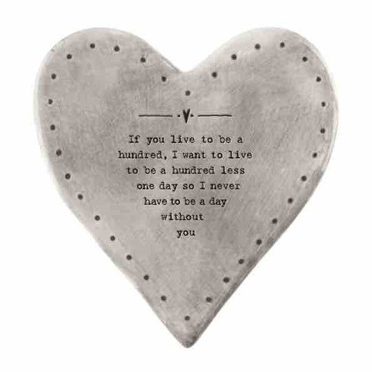 East of India One Hundred Rustic Heart Coaster 2