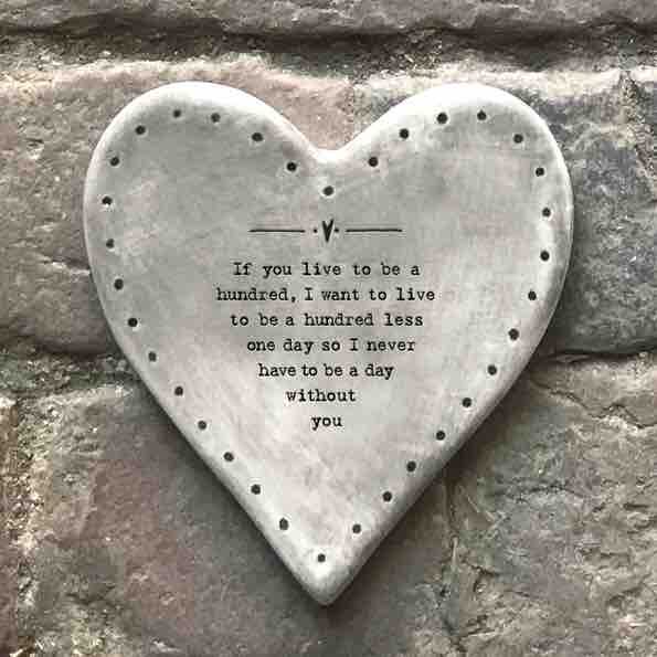 East of India One Hundred Rustic Heart Coaster