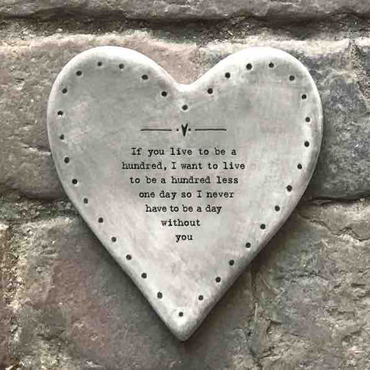 East of India One Hundred Rustic Heart Coaster