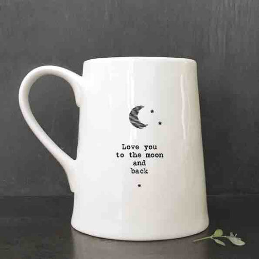 East of India Porcelain Mug - Love You To The Moon