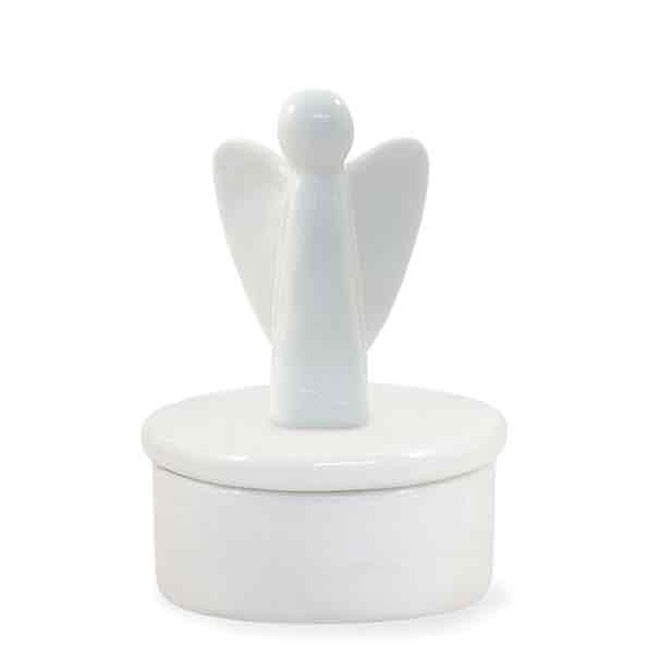 East of India Porcelain Tooth Fairy Trinket Pot White