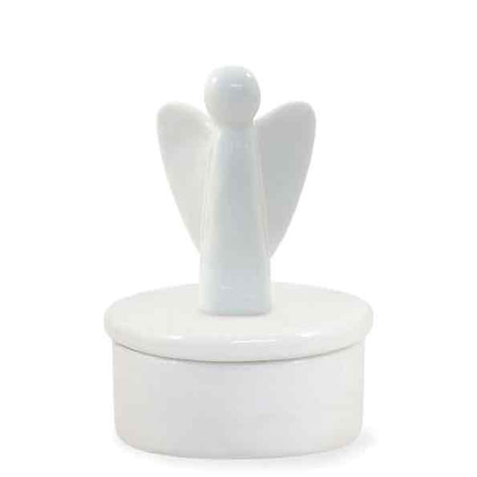 East of India Porcelain Tooth Fairy Trinket Pot White
