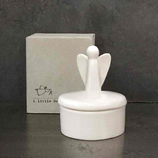 East of India Porcelain Tooth Fairy Trinket Pot
