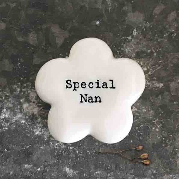 East of India 'Special Nan' Porcelain Flower Token