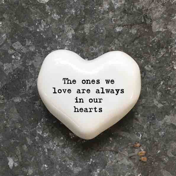 East of India 'The Ones We Love' Porcelain Heart Token