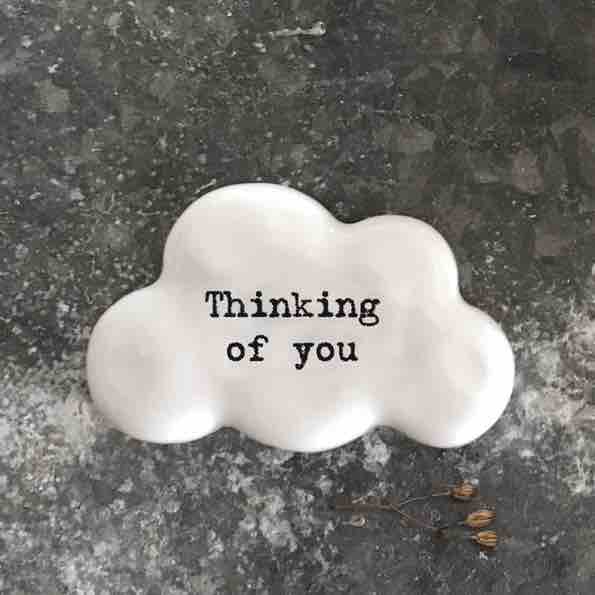 East of India 'Thinking of You' Porcelain Cloud Token