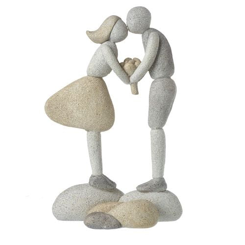 Girl and Boy on Resin Stones