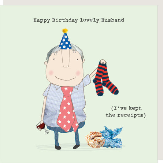 Rosie Made a Thing Card - Husband Receipts