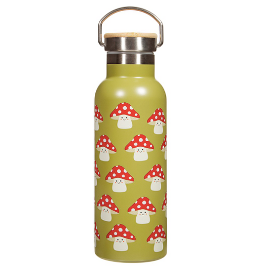 mushroom-metal-water-bottle
