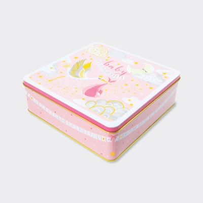 Baby Girl Keepsake Storage Tin