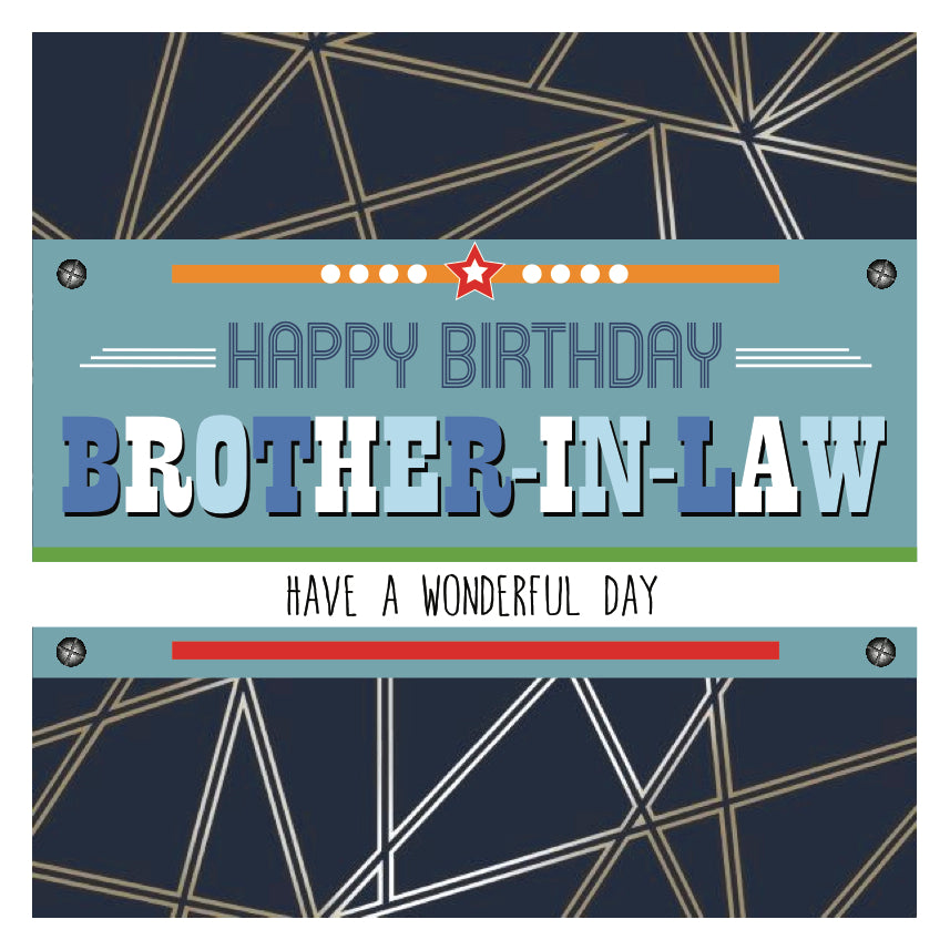 Brother in Law Happy Birthday Card