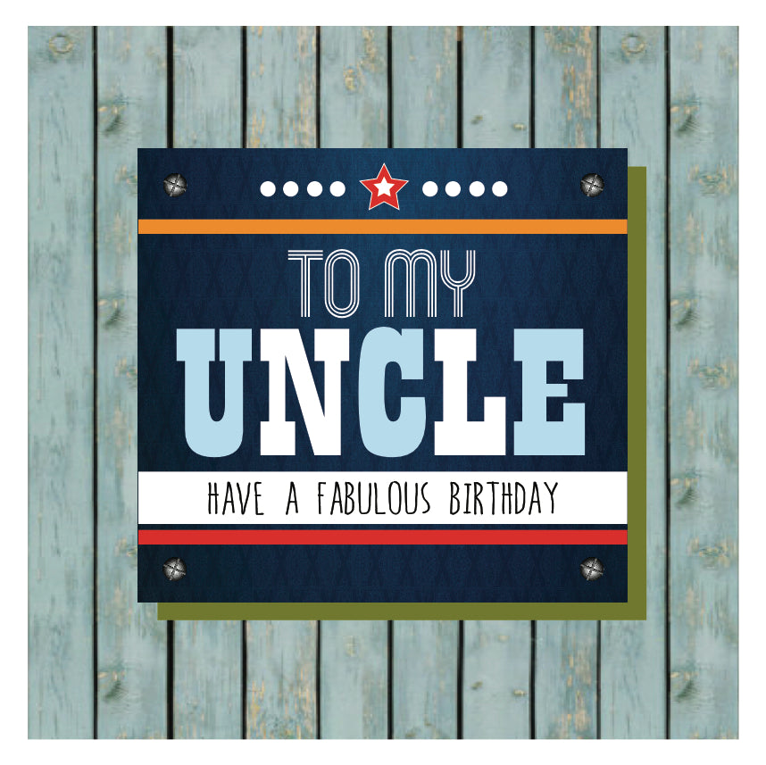 Uncle Happy Birthday Card