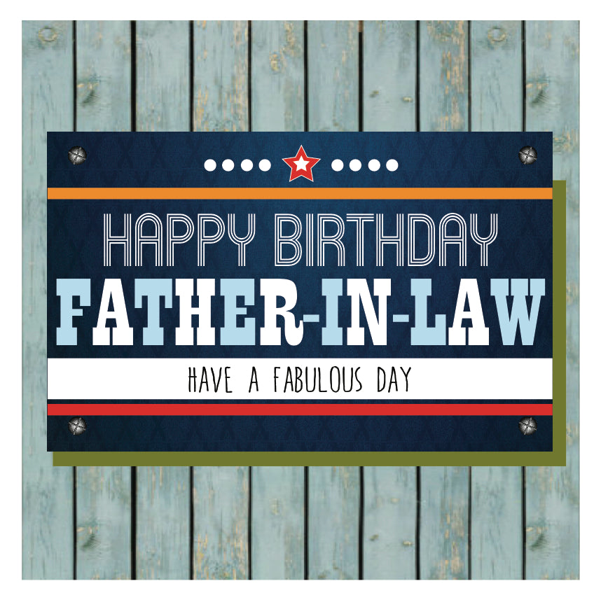 Father In Law Happy Birthday Card