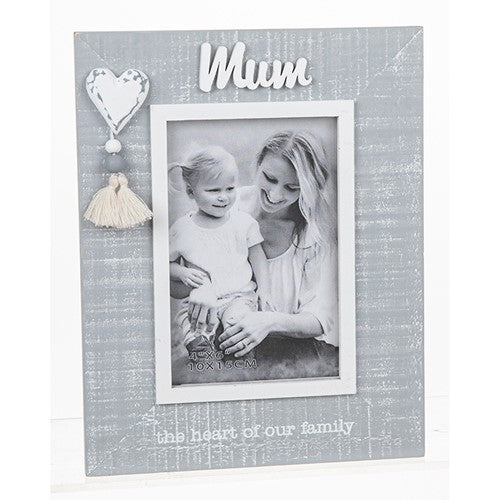 Cool Grey Tassle Frame Mum