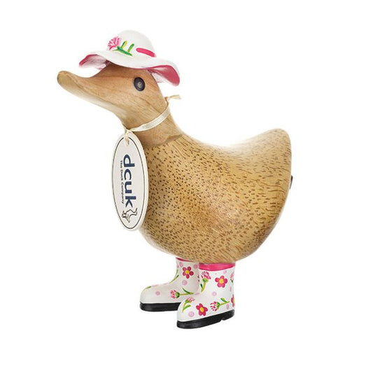 floral-ducky-with-pink-hat-and-welly-boots