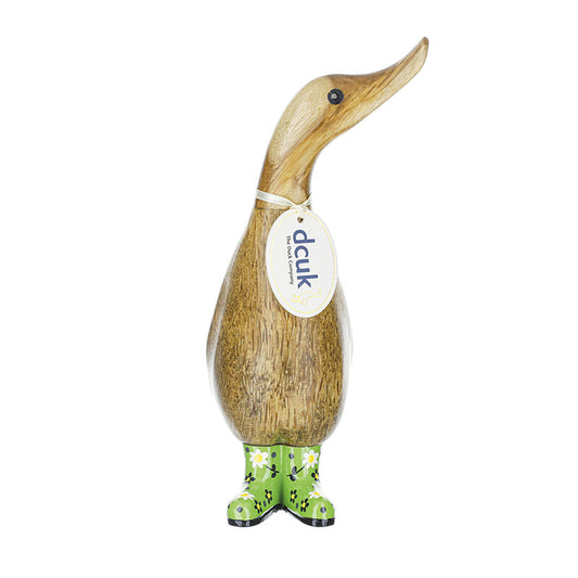 green-floral-natural-welly-duckling