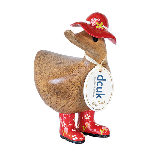 floral-ducky-with-red-hat-and-welly-boots