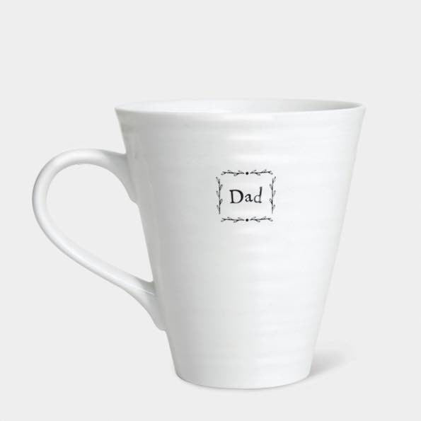 East Of India Dad Porcelain Mug White