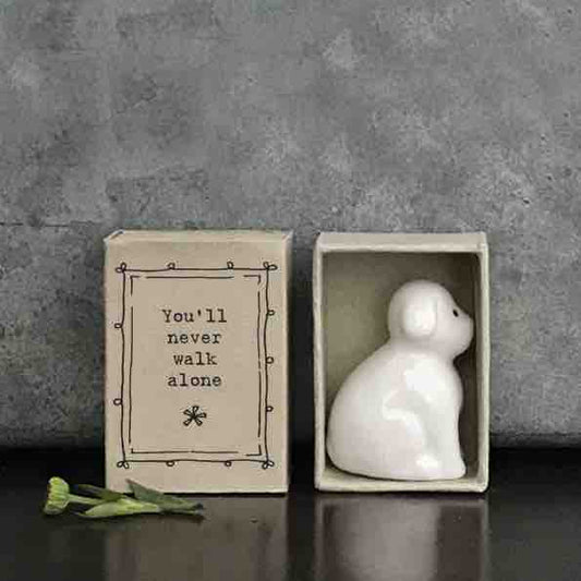 Matchbox Porcelain Dog In Box
