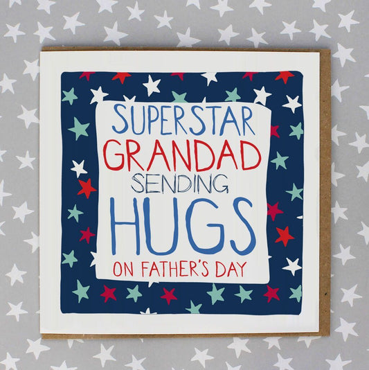 Super Star Grandad Sending Hugs Card