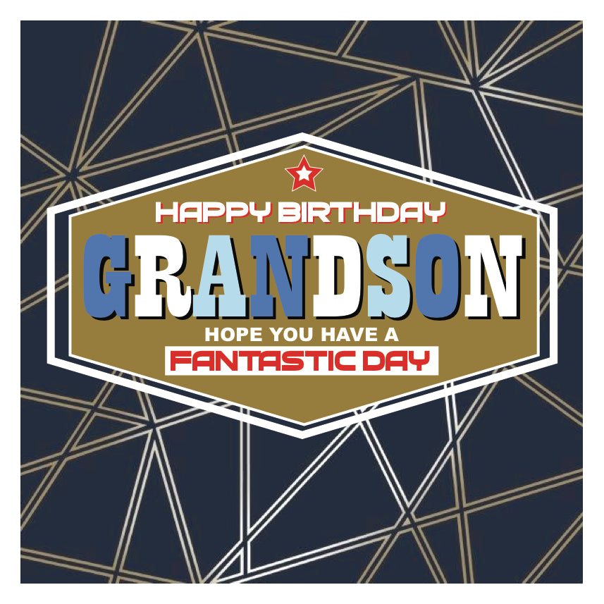 Grandson Happy Birthday Card