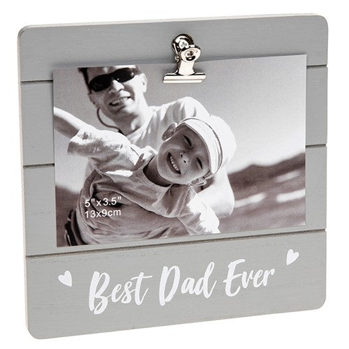 Best Dad Ever Grey Cutie Clip Photo Frame