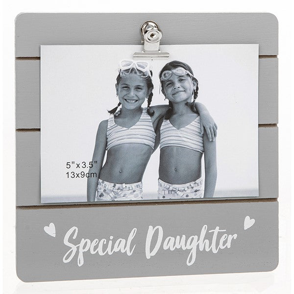 Grey Cutie Clip Photo Frame Special Daughter