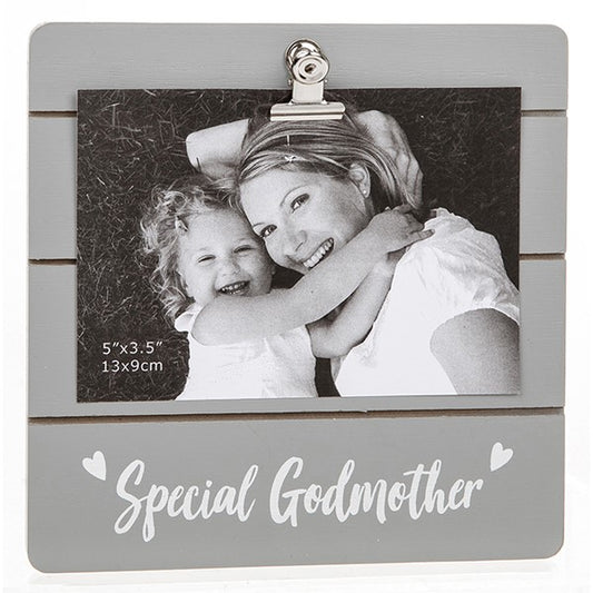 Special Godmother Grey Cutie Clip Photo Frame