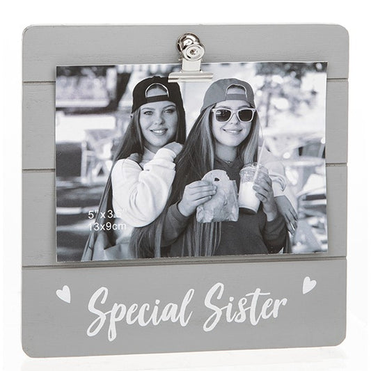 Special Sister Grey Cutie Clip Photo Frame