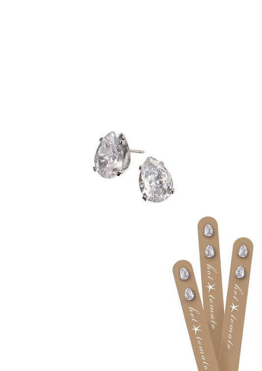 silver-sparkle-pear-drop-studs
