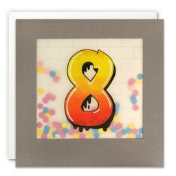 Paper Shakies Age 8 Birthday Card