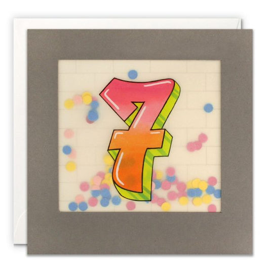 Paper Shakies Age 7 Birthday Card