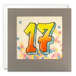 Paper Shakies Age 17 Birthday Card