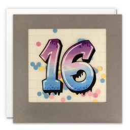 Paper Shakies Age 16 Birthday Card