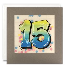 Paper Shakies Age 15 Birthday Card