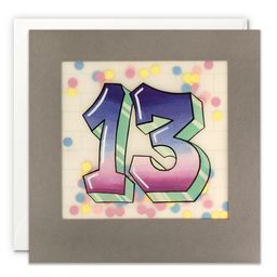 Paper Shakies Age 13 Birthday Card