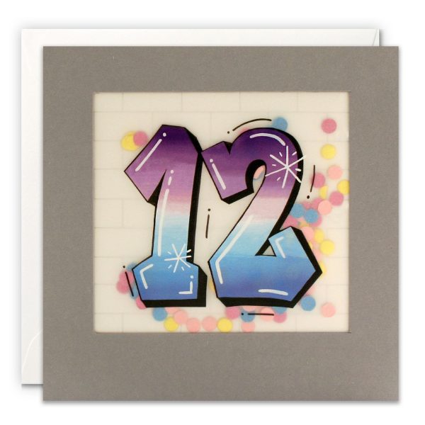 Paper Shakies Age 12 Birthday Card