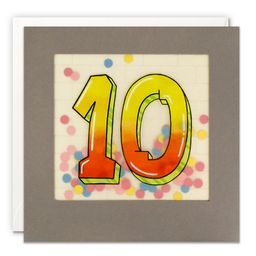 Paper Shakies Age 10 Birthday Card