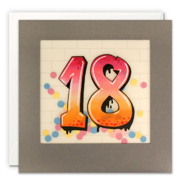 Paper Shakies Age 18 Birthday Card