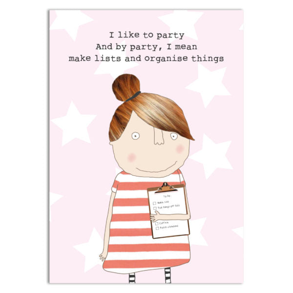 Party Lists A6 Lined Paperback Notebook