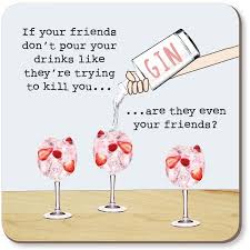 Rosie Made a Thing "Friends pour" corked backed coaster