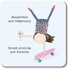 Rosie Made a Thing  'Drunk Stories' cork backed coaster
