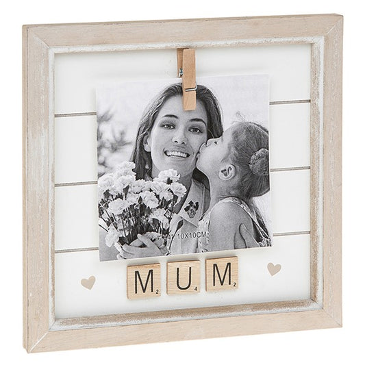 Mum Scrabble Peg Photo Frame