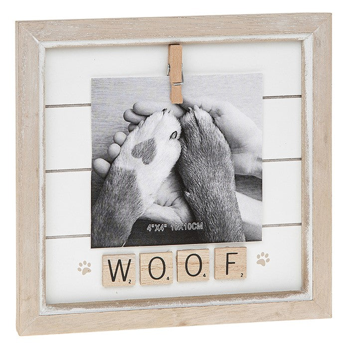 Woof Scrabble Peg Photo Frame