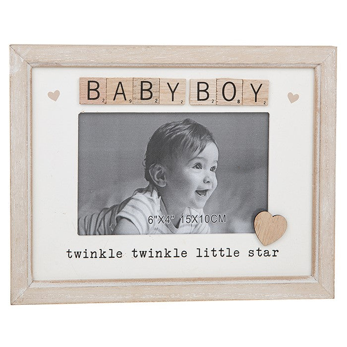 Baby Boy Scrabble Sentiments Photo Frame