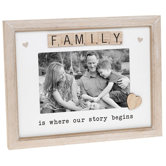 Family Scrabble Sentiments Photo Frame