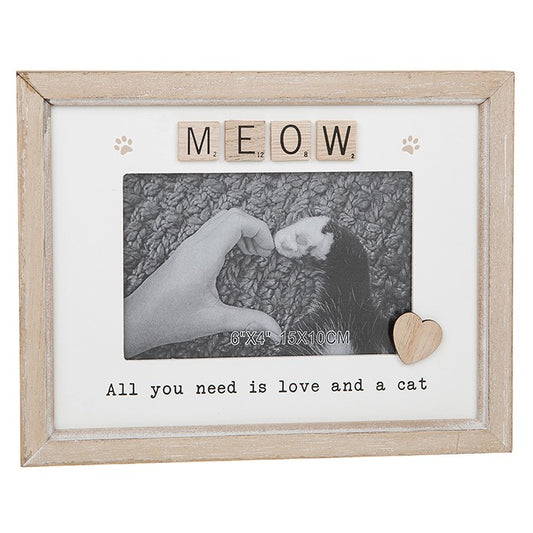 Meow Scrabble Sentiments Photo Frame